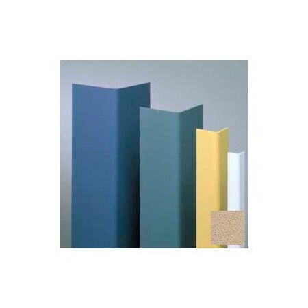 Pawling Vinyl Surface Mounted Corner Guard, 135Deg Corner, 1-1/2" Wings, 8'H, Tan , Vinyl W/Tape CGT-1245-8-3